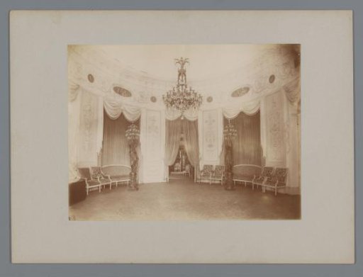 Interior with chandelier and candelabra