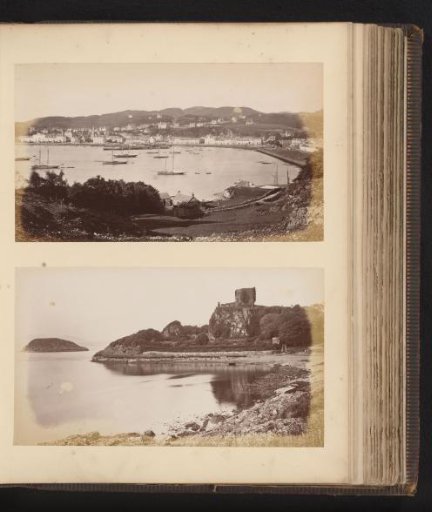 View of a Bay near Oban and View of Dunollie Castle