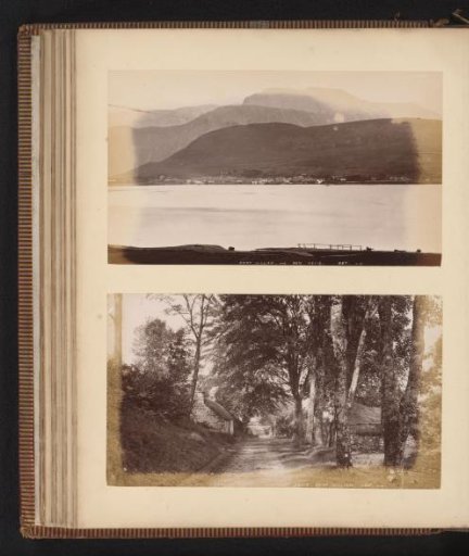 View of Fort William and Ben Nevis and Path at Glen Nevis