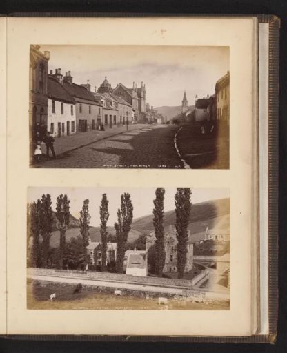 Street view in Newburgh and View of Denmill Castle