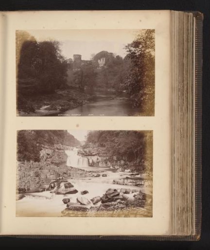 Bothwell Castle and View of a waterfall near the Clyde