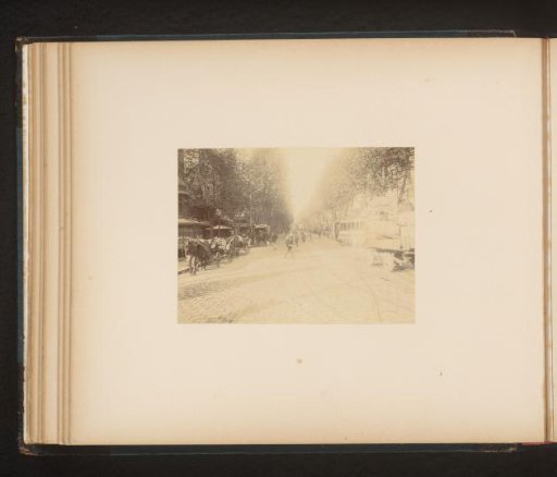 Street Scene in France with Carriages and a Tram