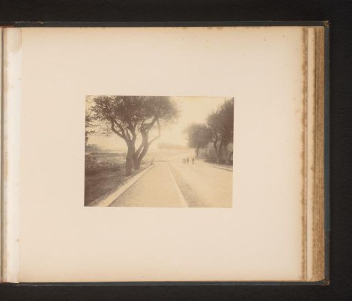 Man and woman with a cart on a road