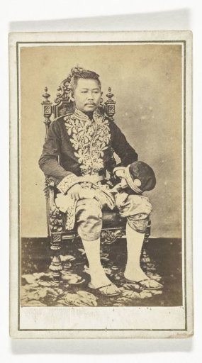 Portrait of the Prince of Siam seated on a chair