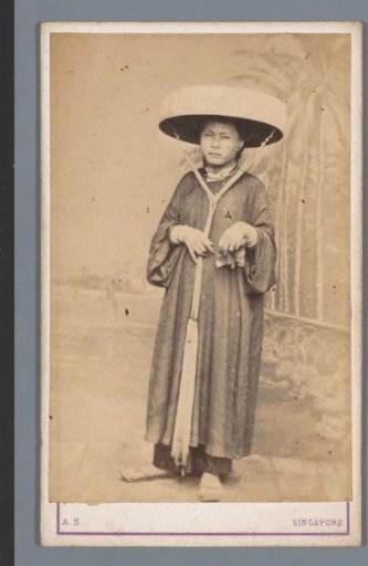 Portrait of an Asian woman with a hat