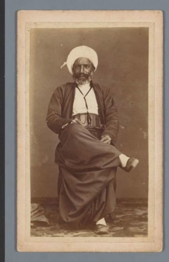 Studio portrait of an unknown man with a turban
