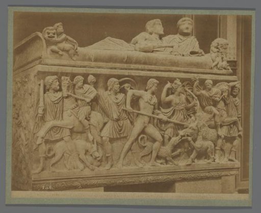 Sarcophagus with a depiction of the Hunt of Diana in the Capitoline Museums, Rome, Italy
