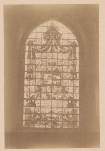Painted window in the Reformed Church at Westmaas