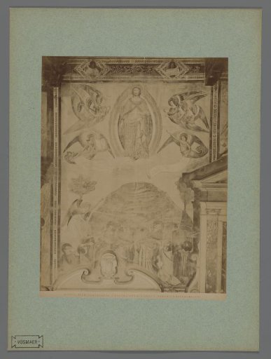Photoreproduction of the fresco Ascension of Christ by Buffalmacco in the Camposanto in Pisa, Italy