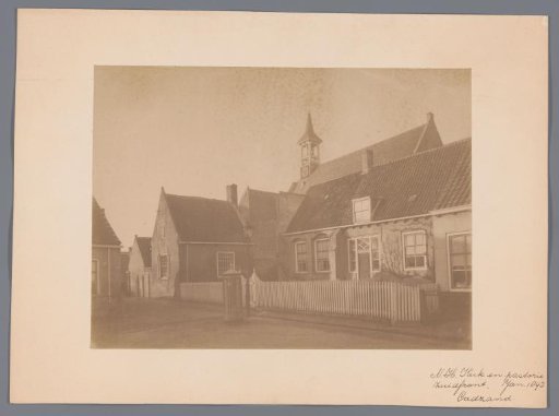 View of the Reformed Church and parsonage in Cadzand