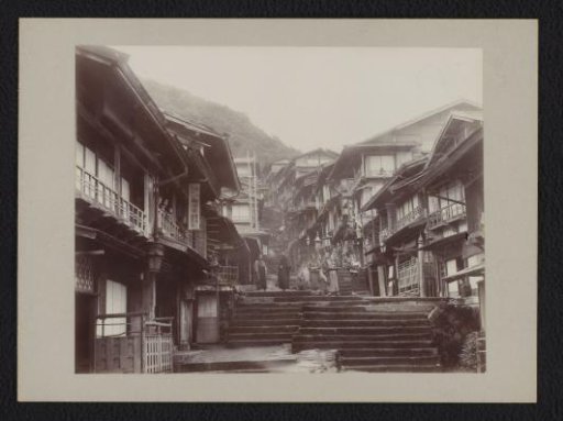 Street in Ikaho with steps