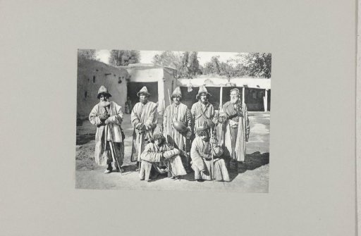 Seven Turkoman men with headgear