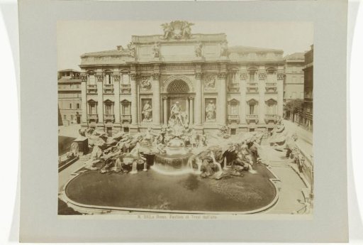 Trevi Fountain in Rome, viewed from above