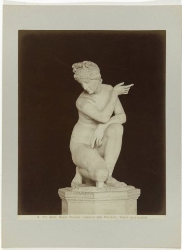 Sculpture of a crouching Venus