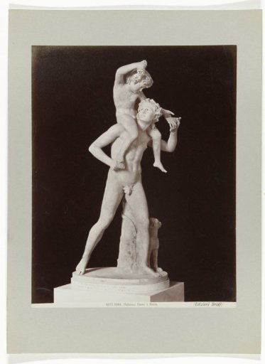 Sculpture of a Faun with a Bacchant on His Shoulders