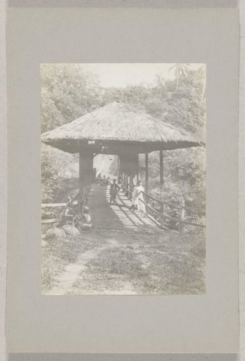 Bridge with thatched covering on Sumatra