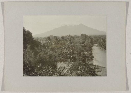 Landscape with the Tjidane River and Mount Salak in Buitenzorg