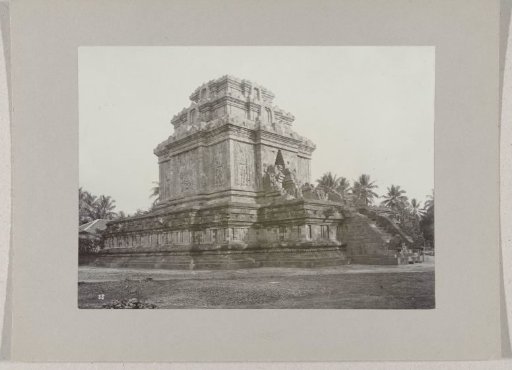 Mendoet Temple (after restoration), south of Magelang, Dutch East Indies