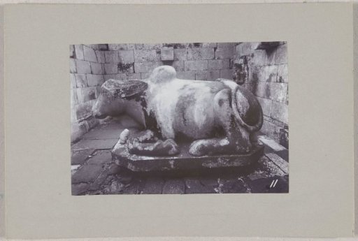 Image of a bull in a temple of Prambanan near Yogyakarta