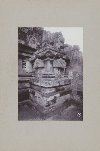 Corner piece of a temple of Prambanan near Yogyakarta