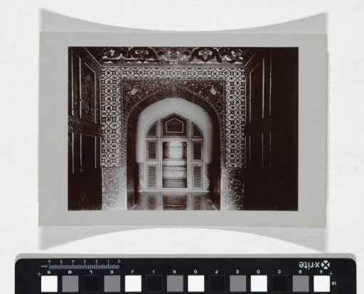 Decorated passageway in a mosque at Lahore, Punjab, Pakistan