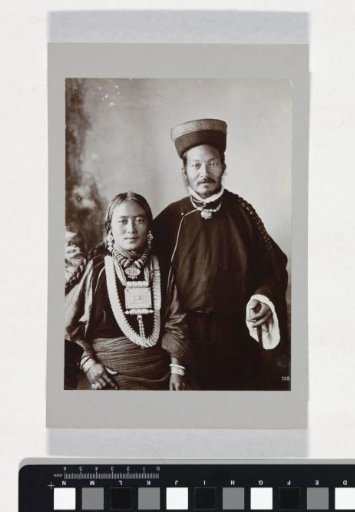 Portrait of a Tibetan couple, Darjeeling, West Bengal, India