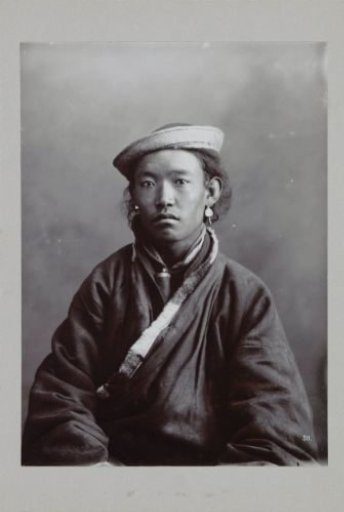 Portrait of a Tibetan man, Darjeeling, West Bengal, India