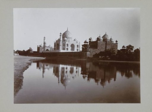 View of the Taj Mahal from the Yamuna river, Agra, Uttar Pradesh, India