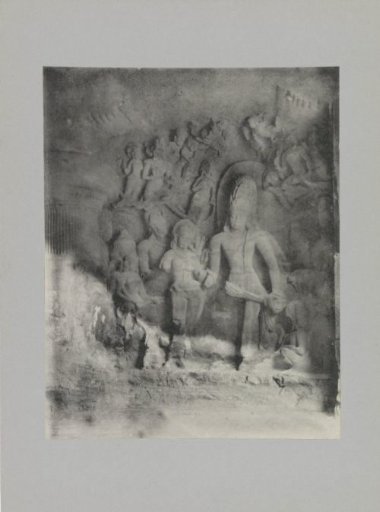 Relief in Elephanta Caves near Mumbai, Maharashtra, India