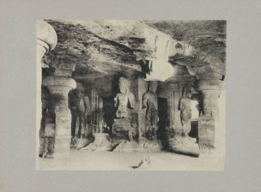 Linga shrine in the Elephanta Caves near Mumbai, Maharashtra, India