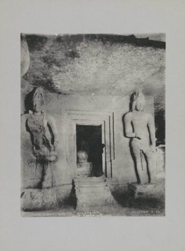 Linga shrine in the Elephanta Caves near Mumbai, Maharashtra, India