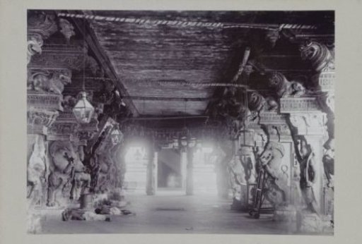Interior of the Meenakshi temple at Madurai, Tamil Nadu, India
