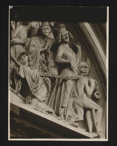 Detail of the Tympanum of the Fürstenportal in Bamberg Cathedral