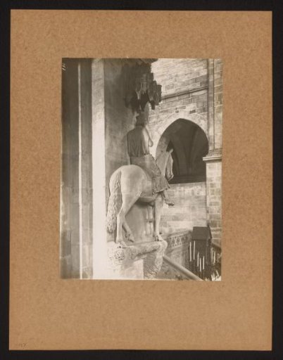 View of the Bamberg Rider in Bamberg Cathedral