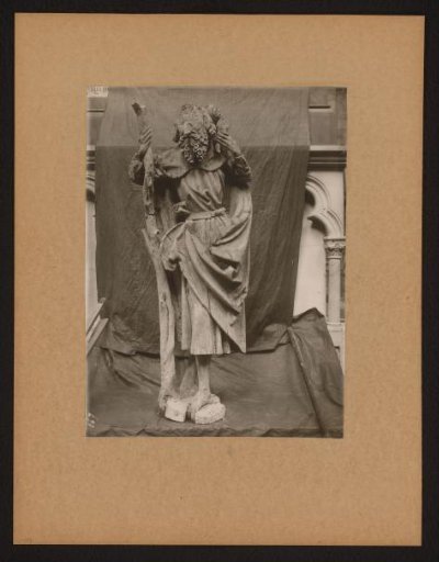 Wooden statue of Christoffel of Lycia in the cathedral of Bamberg