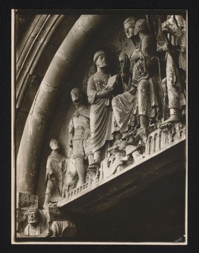 Tympanum of the Gnadenpforte in the cathedral of Bamberg