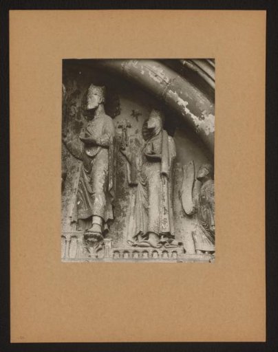 Detail of the tympanum of the Gnadenpforte in the cathedral of Bamberg
