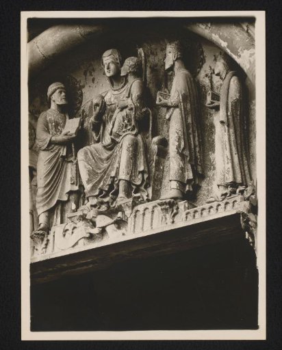 Detail of the tympanum of the Gnadenpforte in the cathedral of Bamberg