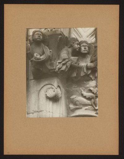 Detail of a capital of the Gnadenpforte in the cathedral of Bamberg