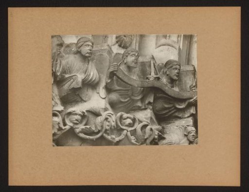 Detail of a capital of the Gnadenpforte in the cathedral of Bamberg