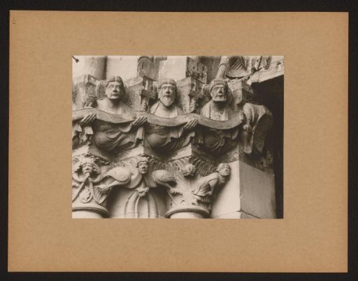 Detail of a capital of the Gnadenpforte in the cathedral of Bamberg