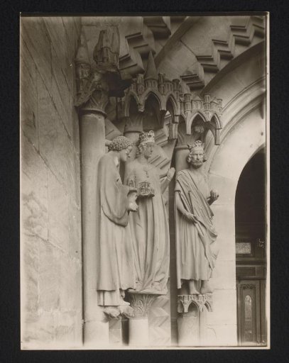 Detail of the Adamspforte in the cathedral of Bamberg