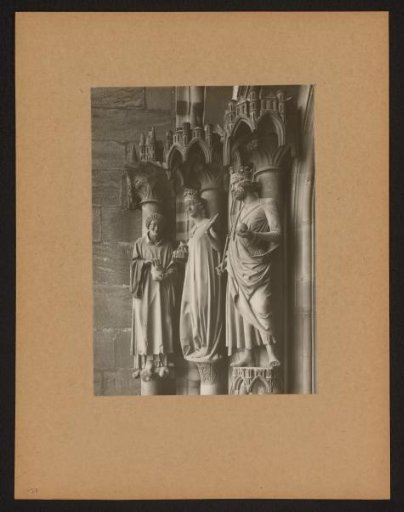Detail of the Adamspforte in the cathedral of Bamberg