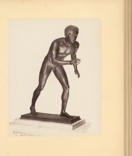 Bronze sculpture of an athlete