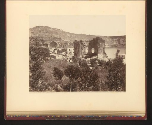 View of the ruins of the Temple of Venus or Diana at the Archaeological Complex of Baia