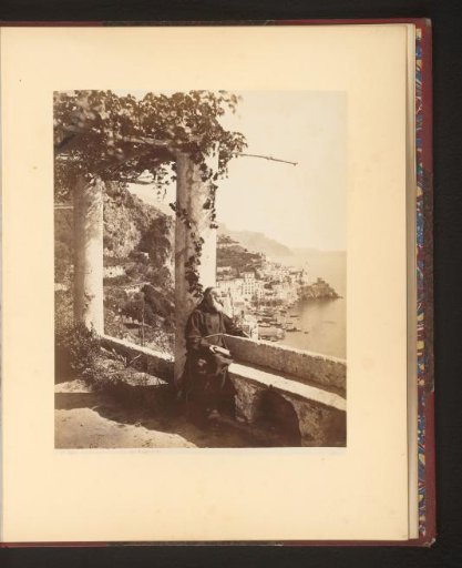 Monk of the Capuchin monastery looking out over a body of water