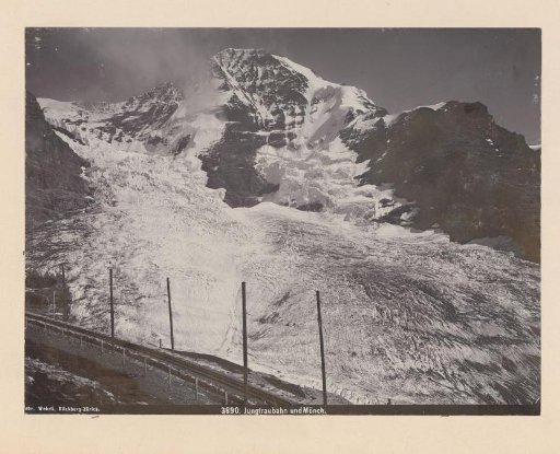 View of the Mönch with the Jungfrau Railway