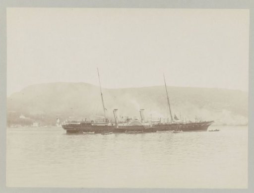 Paddle Steamer Hohenzollern Surrounded by Several Rowboats
