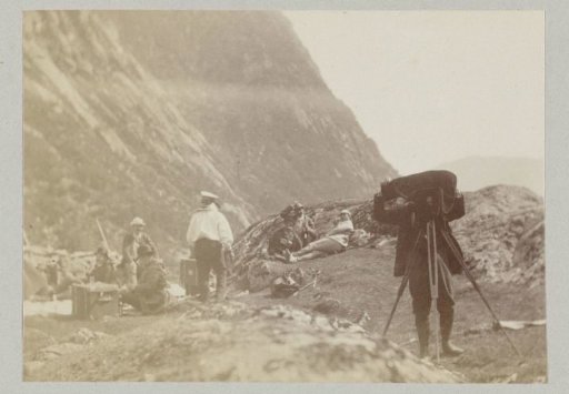 Group of men resting in the Norwegian landscape