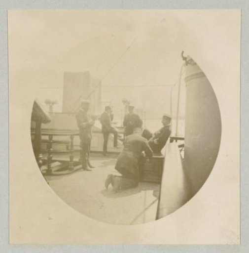 Men in uniform on board the Hohenzollern